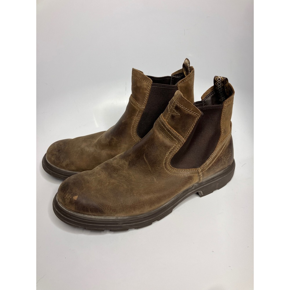 UGG Biltmore Chelsea Boots Mens 9.5 Brown Good Leather Pull On 1103789 western